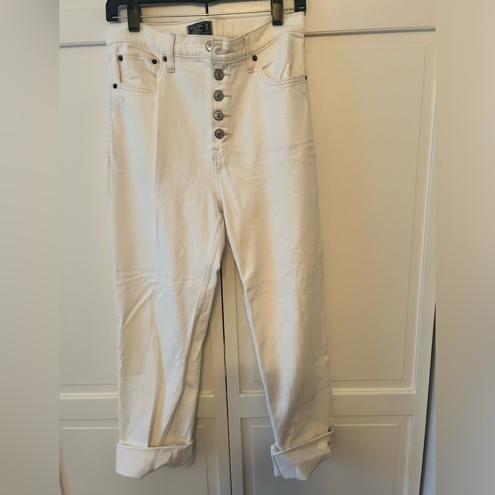 Abercrombie and Fitch off white jeans